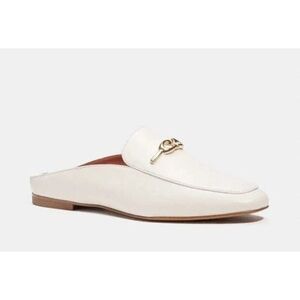 Coach Sienna Slide Loafers Shoes Women's Size 10 Color Chalk Leather Slip On